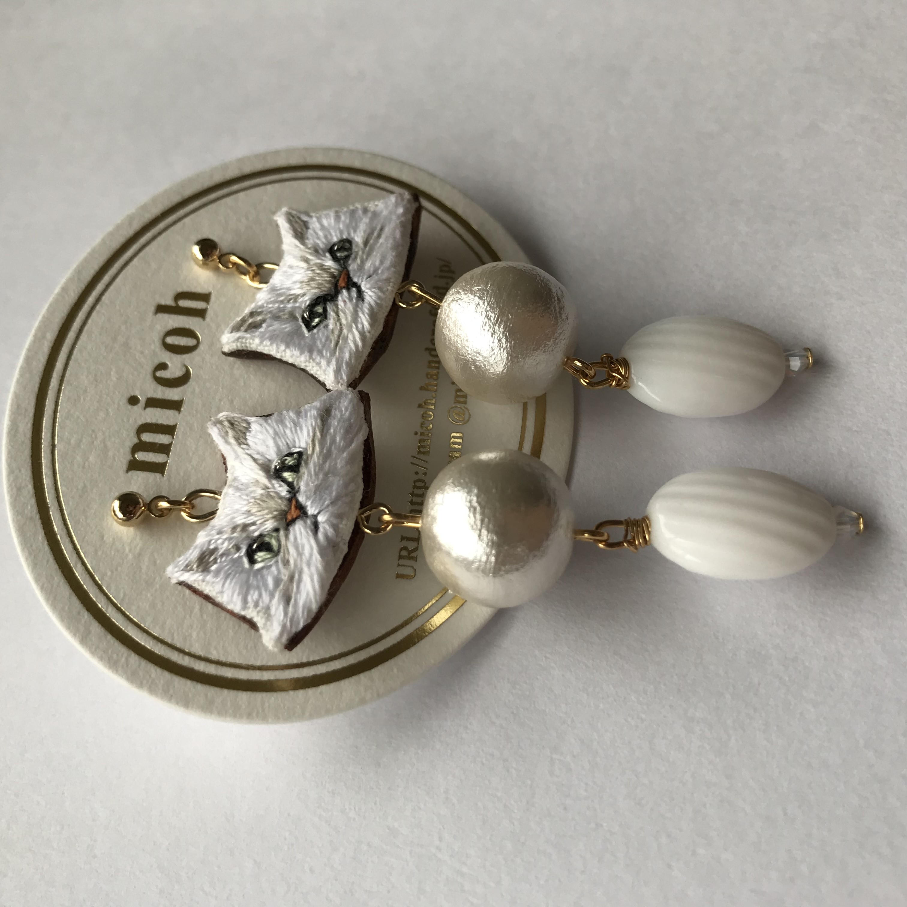 チンチラシルバー  ピアス(イヤリング)の画像2