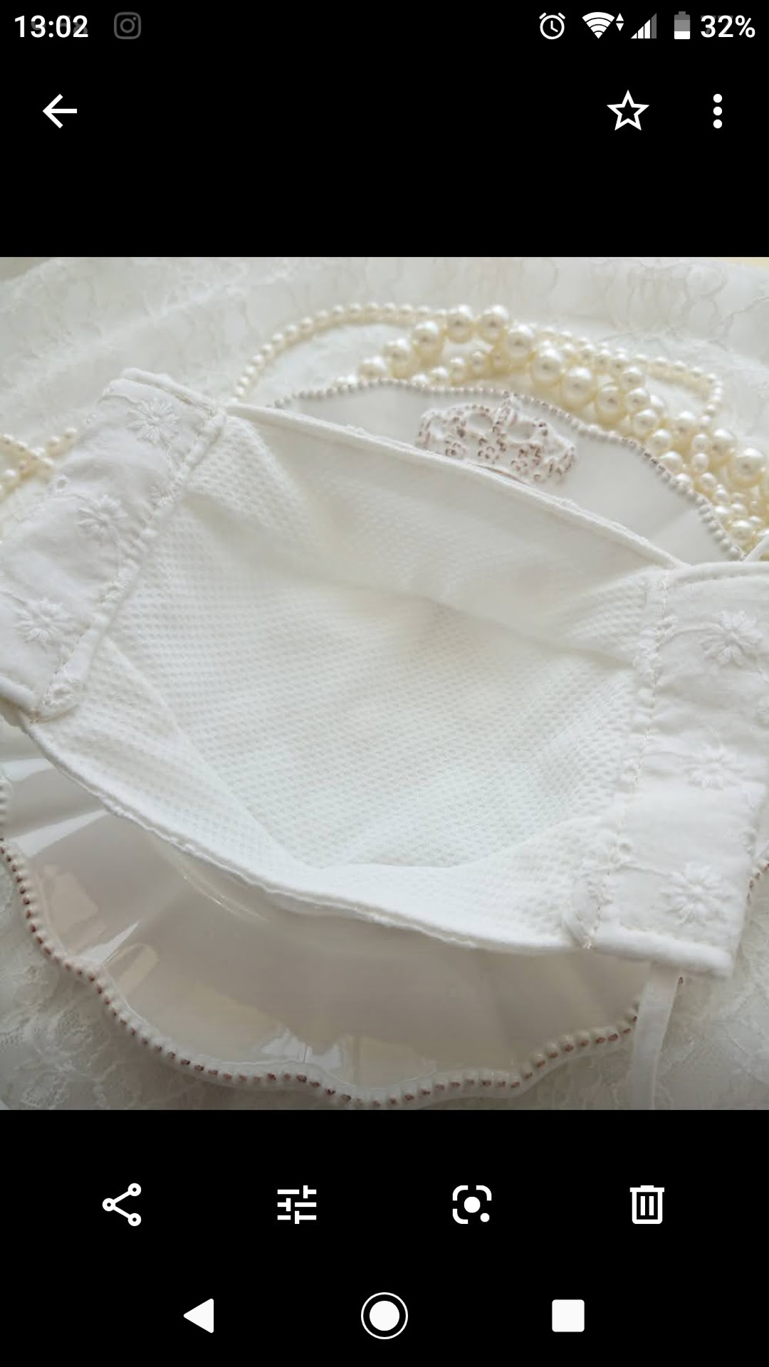 ひんやり特殊冷感UVカット綿レースマスクの画像3