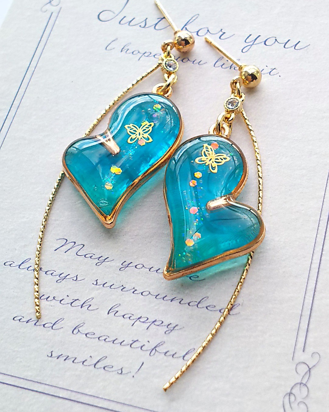 水面を舞う蝶の耳飾り♡の画像2