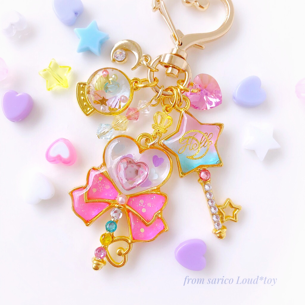 パステルハートとお星さまステッキのじゃらじゃらチャーム🎀の画像2