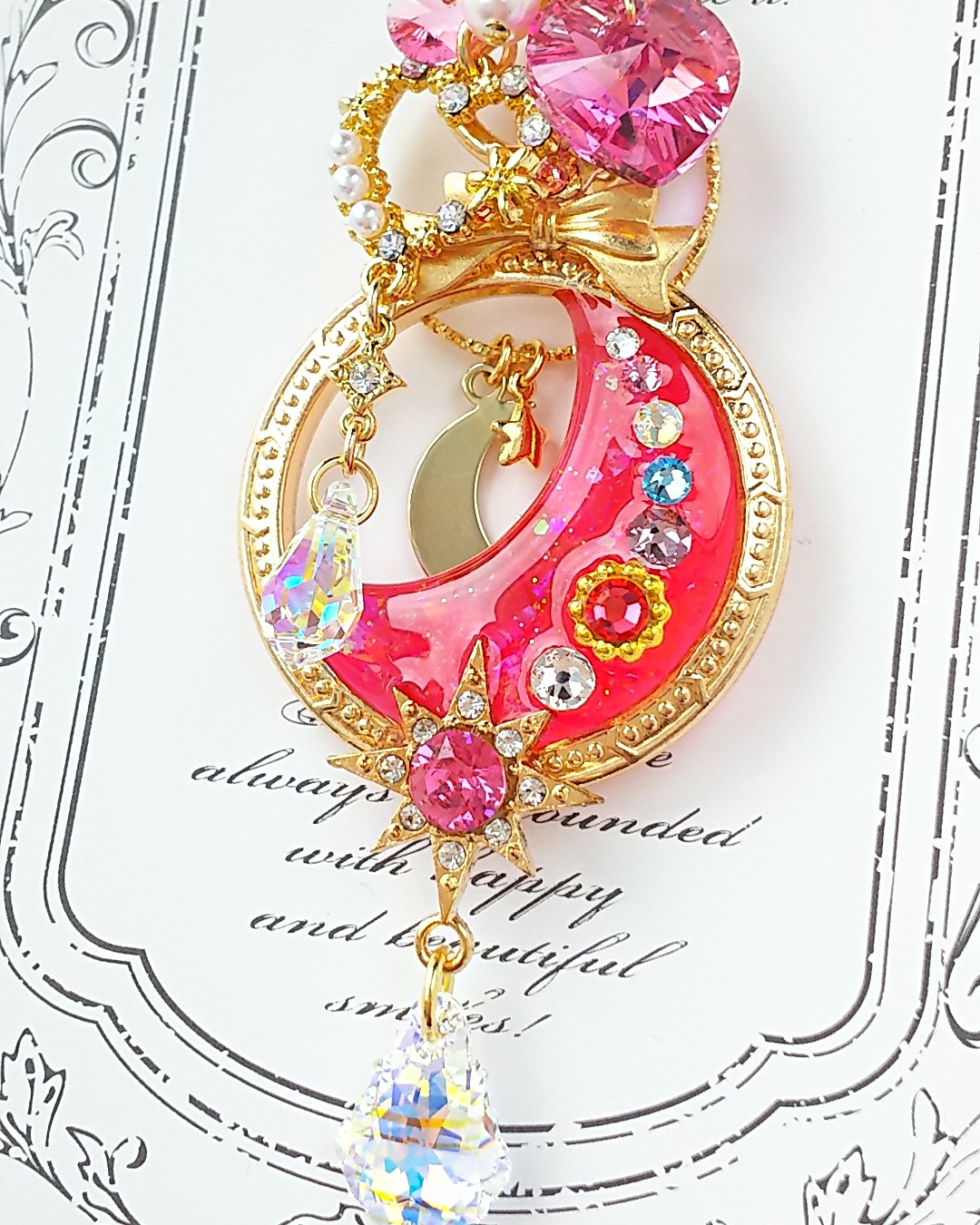 Shiny rose moon❤️キーホルダーの画像3