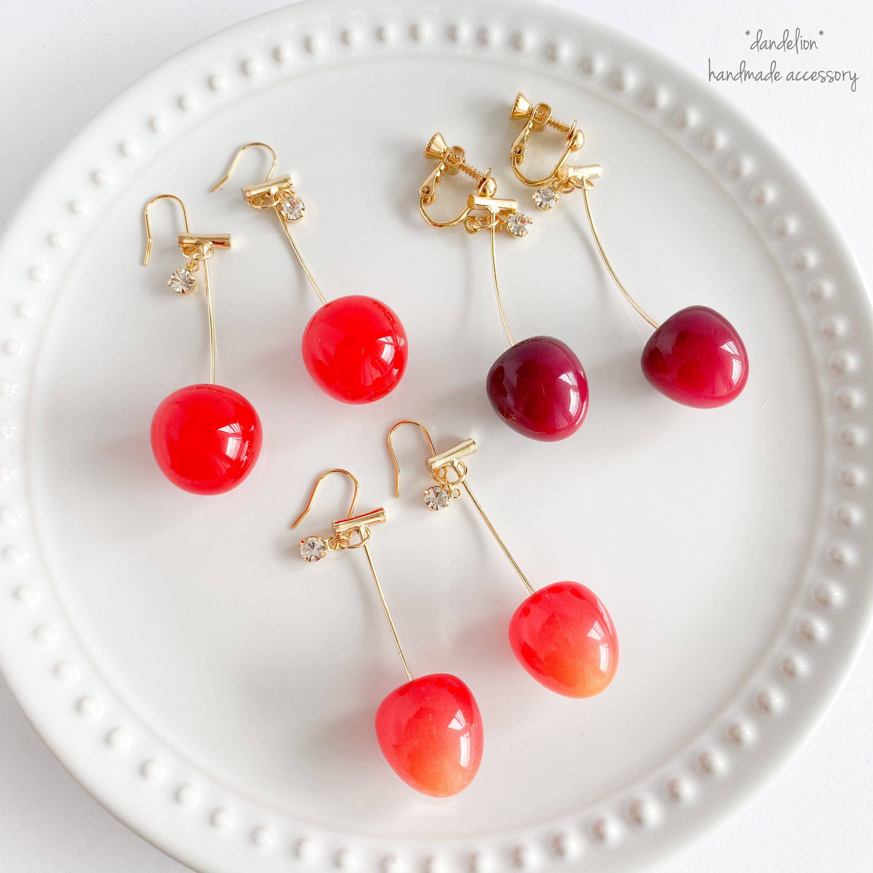 選べる3色♡さくらんぼピアス/イヤリングの画像4