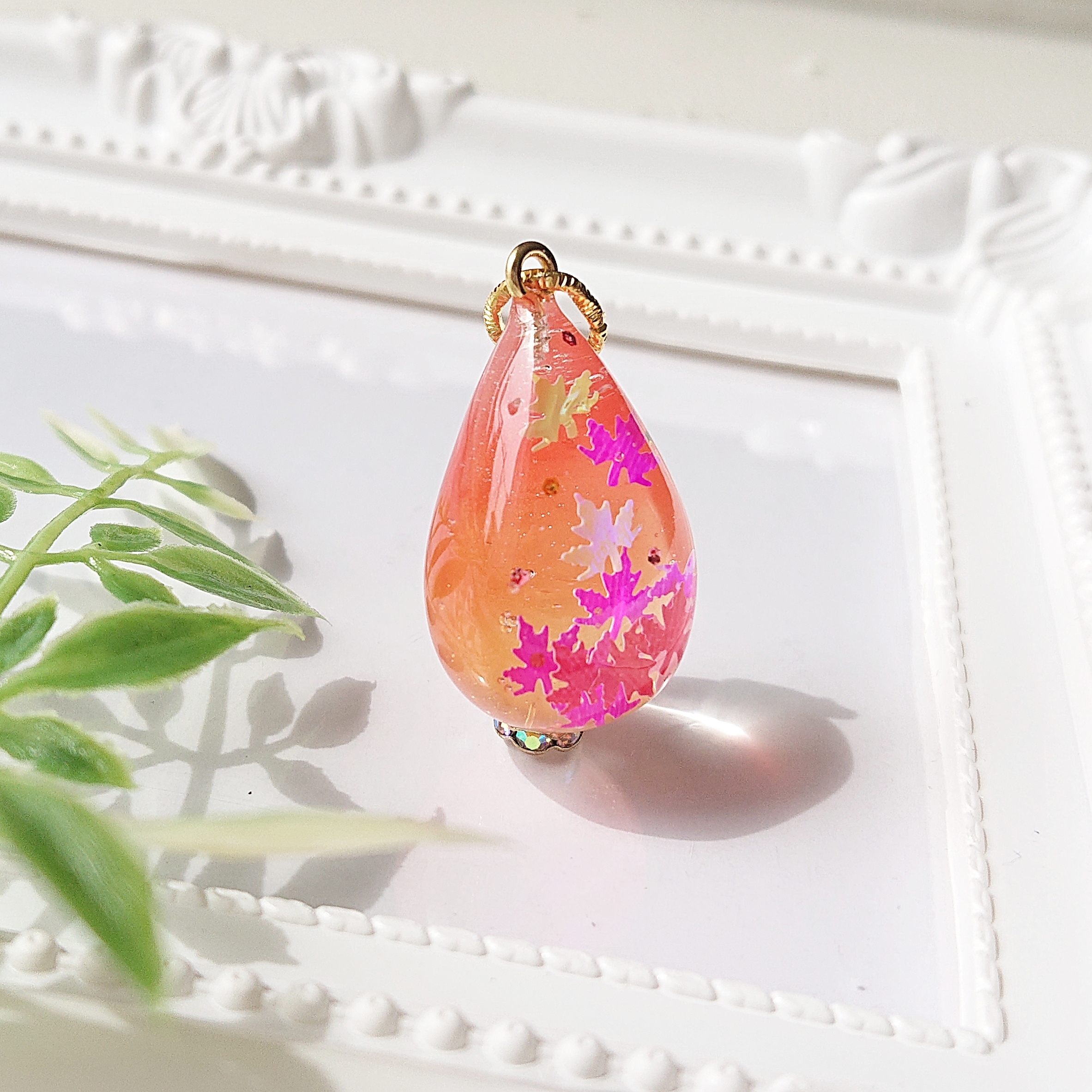 紅葉。.*✴雫型ネックレスの画像2