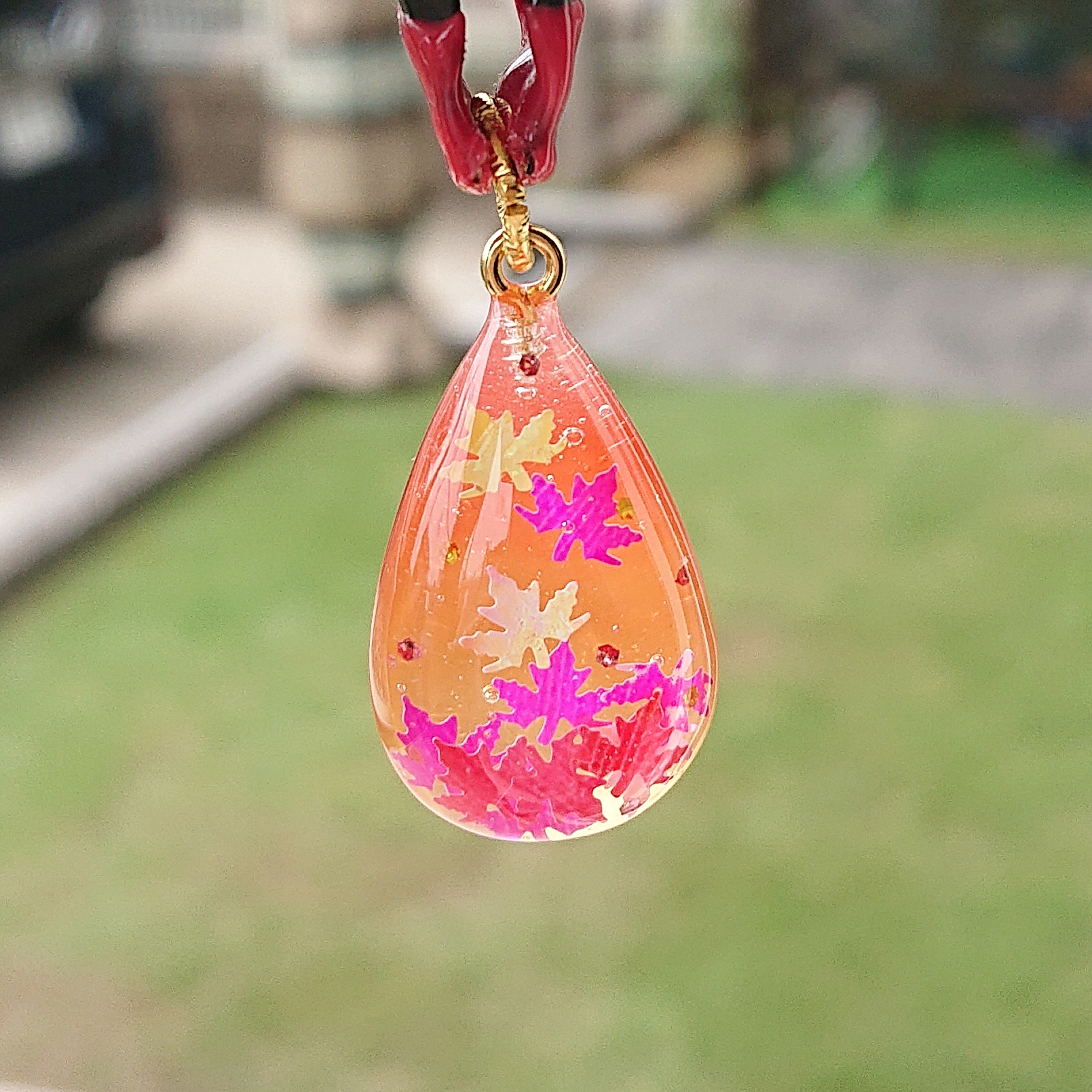 紅葉。.*✴雫型ネックレスの画像4