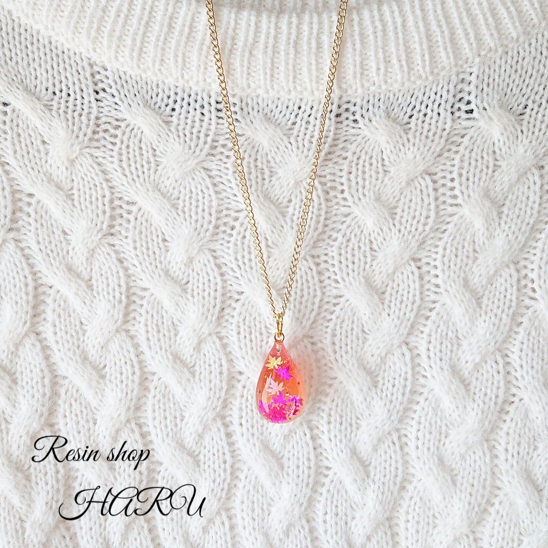 紅葉。.*✴雫型ネックレスの画像5