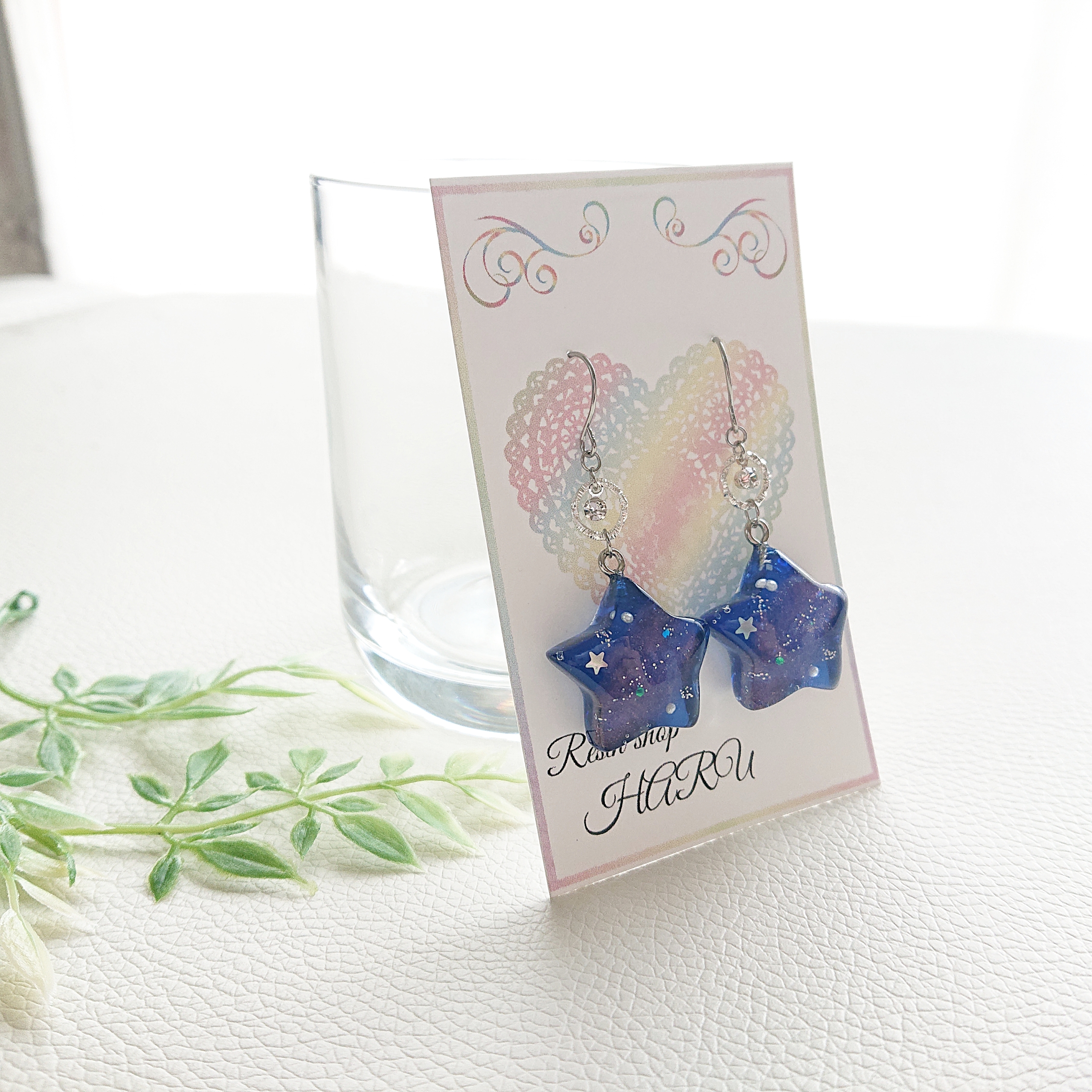 星の宇宙∗*ﾟ星型レジンピアス・イヤリングの画像3