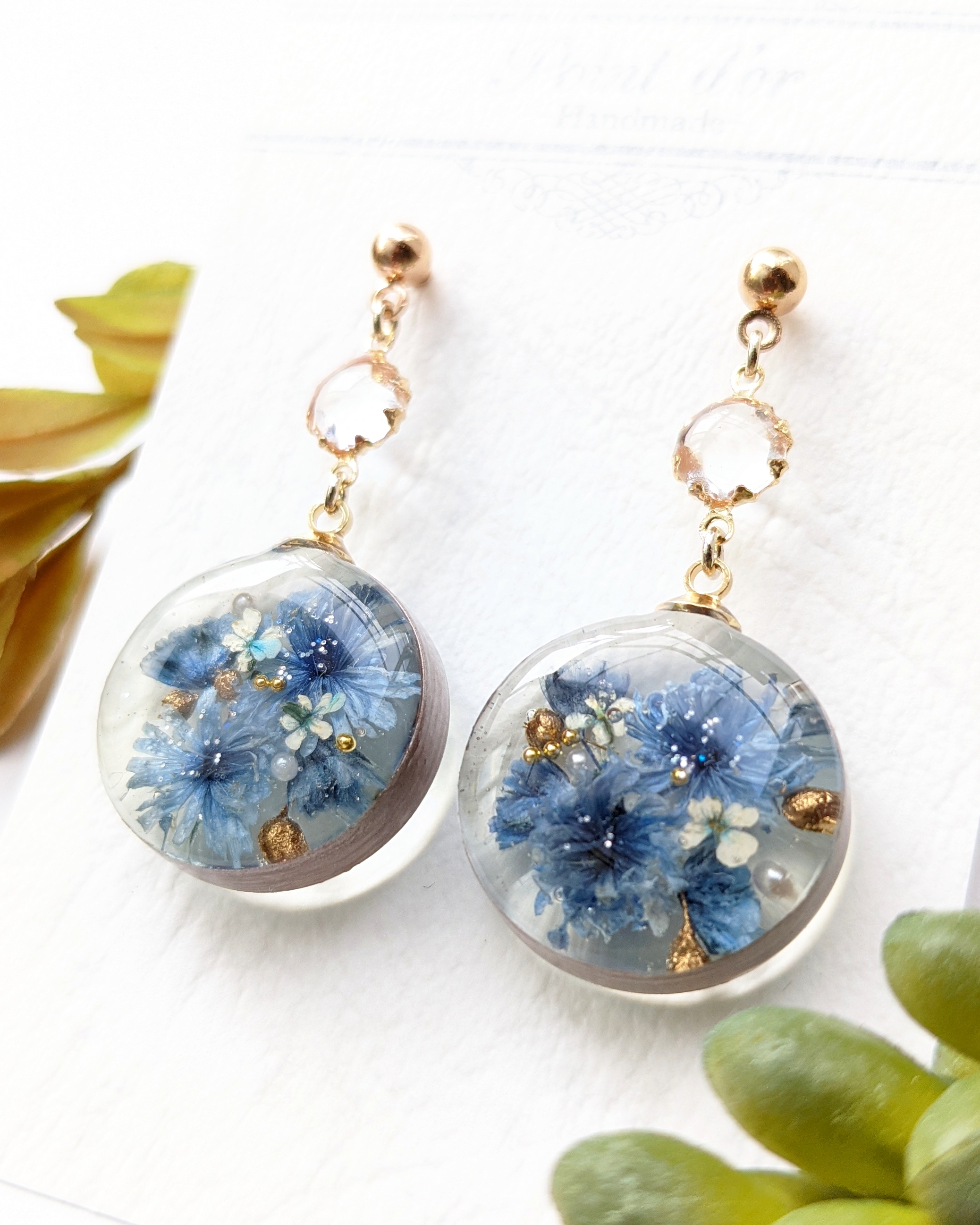 カスミソウの耳飾り💙の画像2