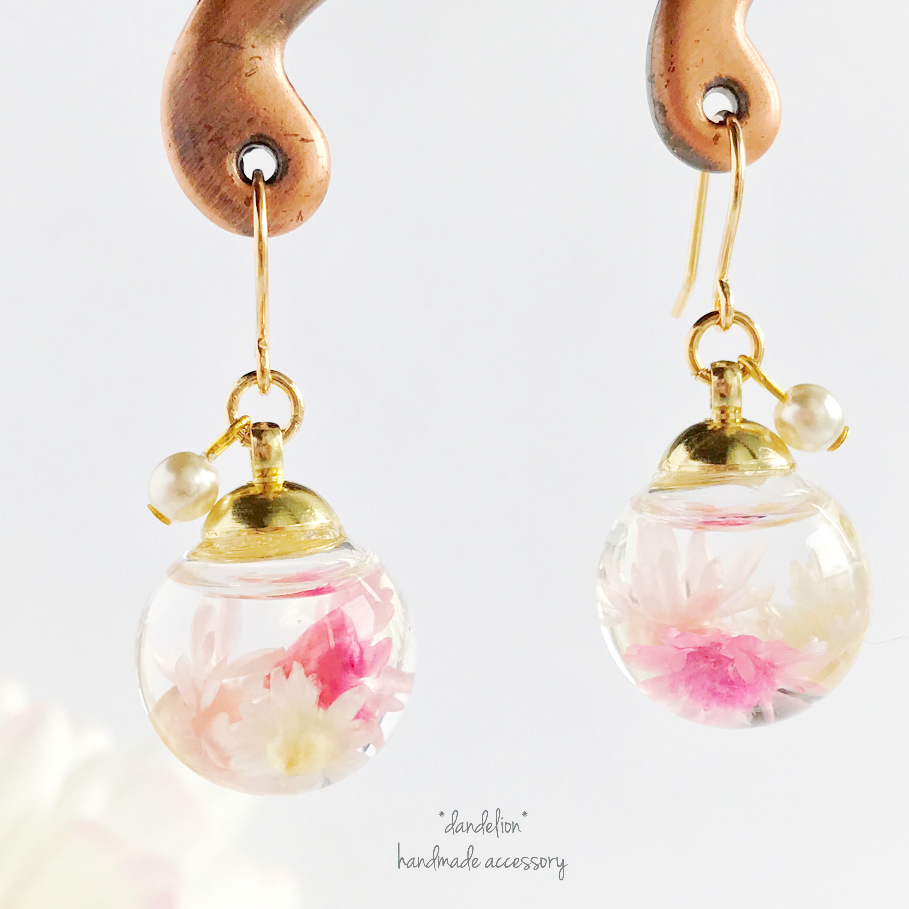 【ブライダルカラー】ハーバリウムピアス/イヤリングの画像4