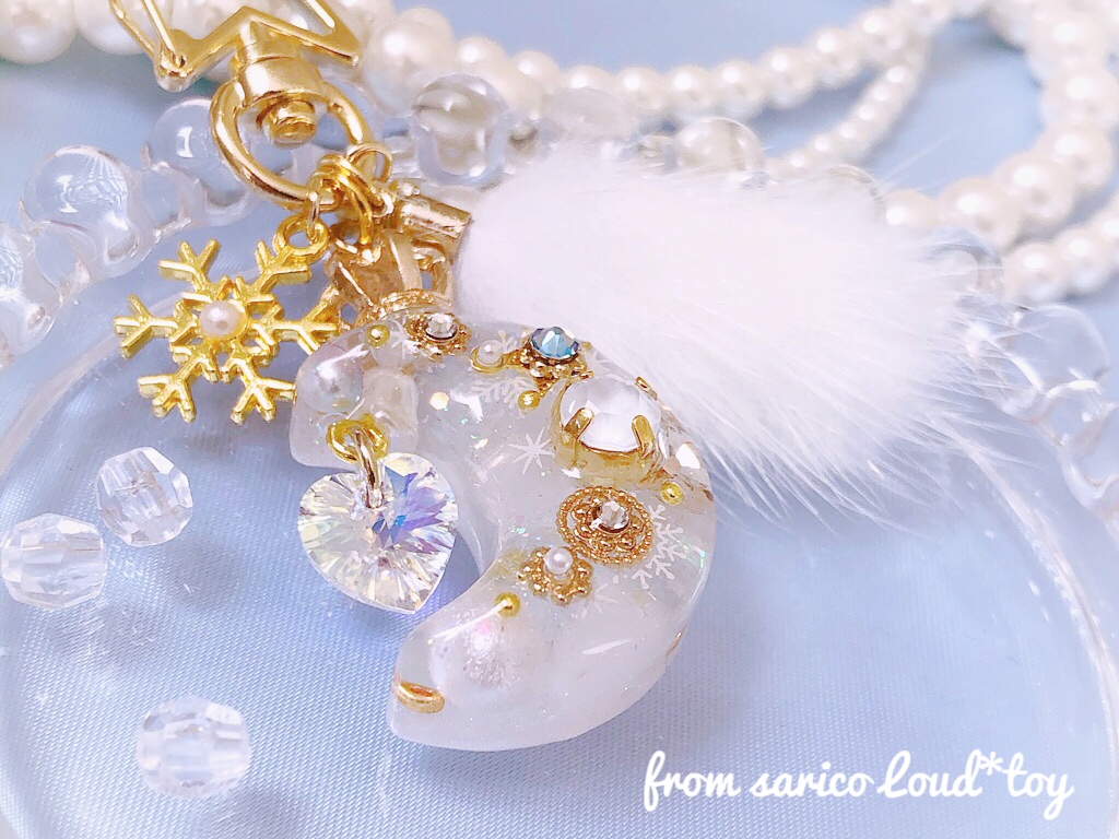 冬のお月さまチャーム/snowの画像2