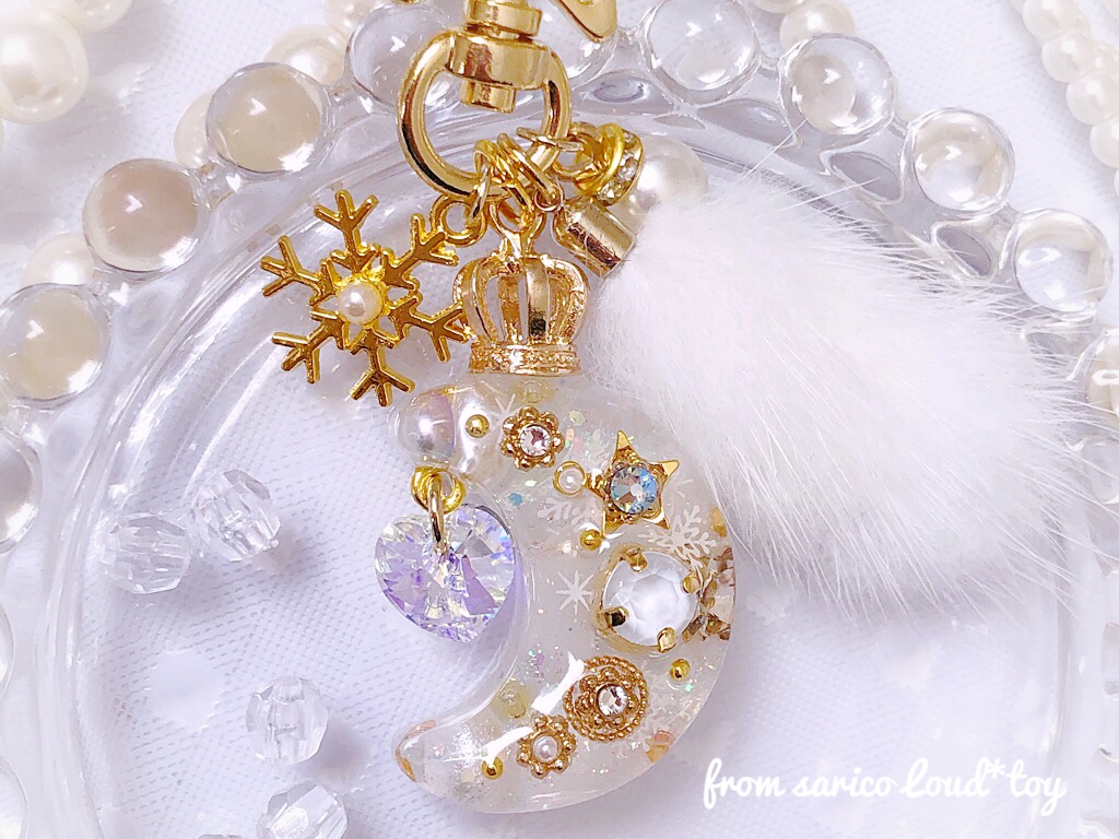 冬のお月さまチャーム/snowの画像3