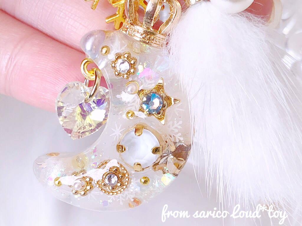 冬のお月さまチャーム/snowの画像5