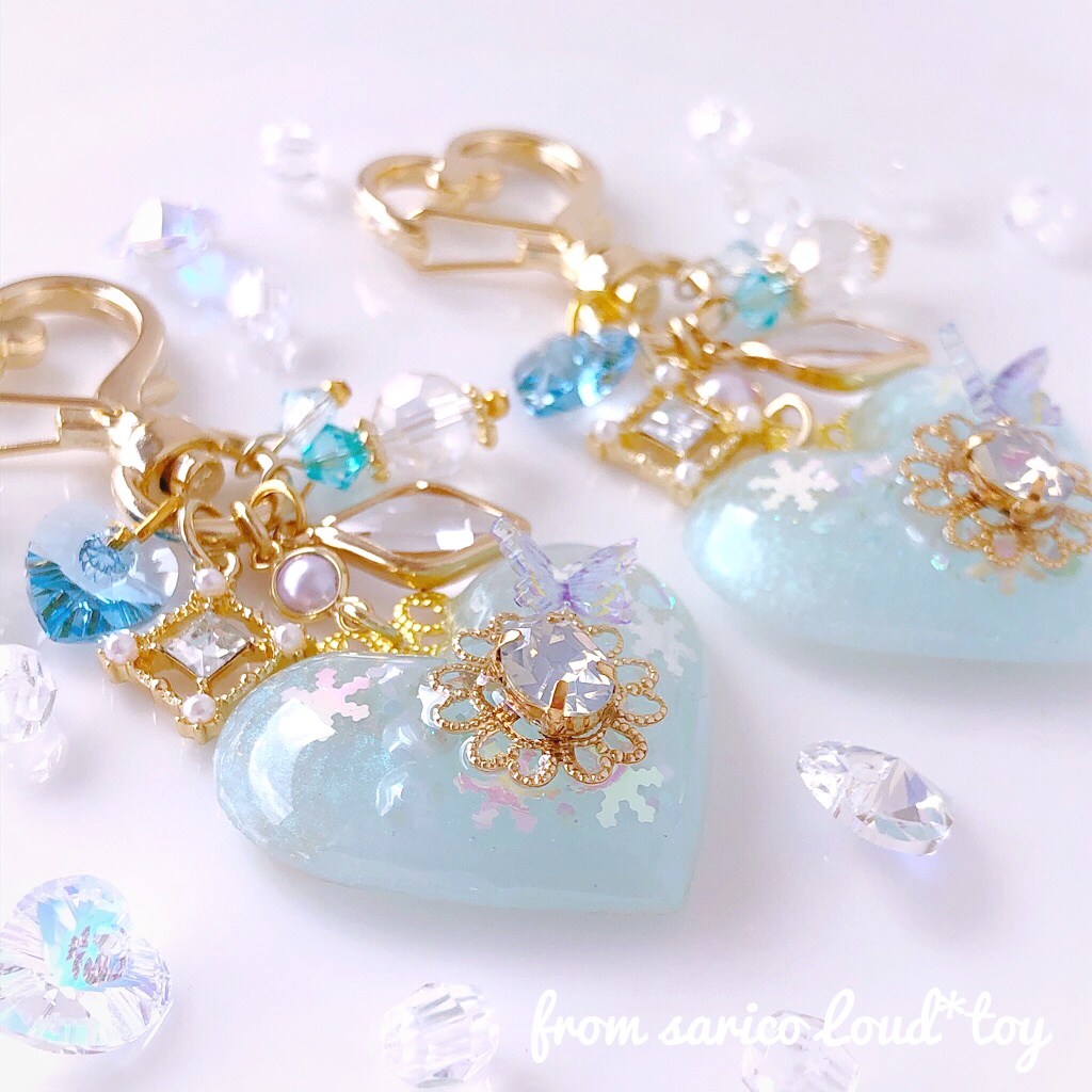冬のハートチャーム/light blueの画像2