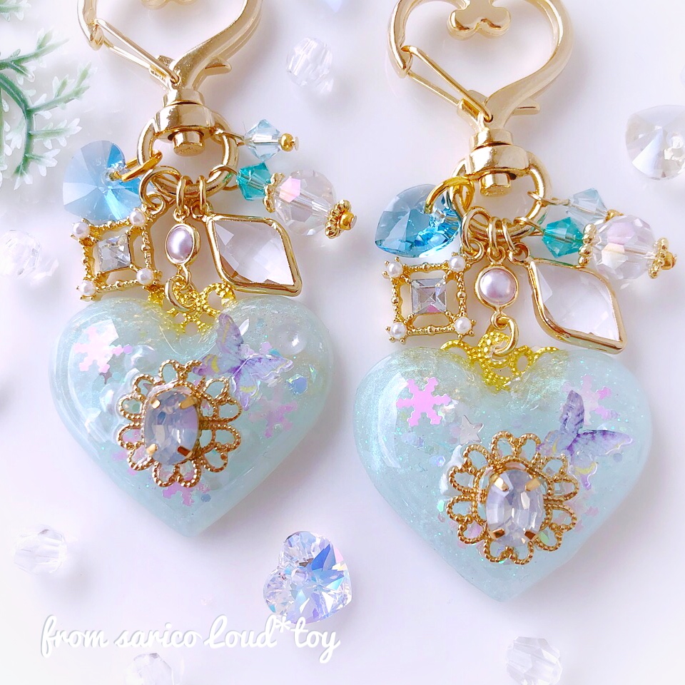 冬のハートチャーム/light blueの画像4