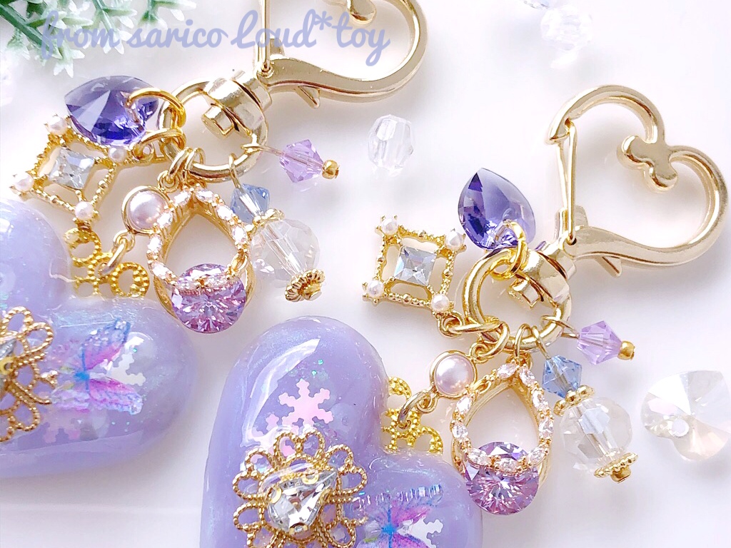 冬のハートチャーム/purpleの画像3