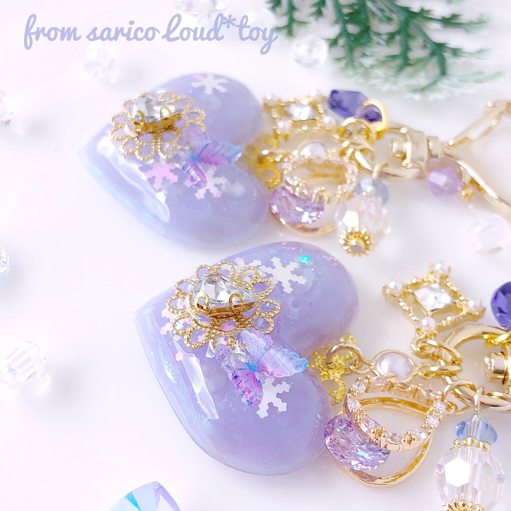 冬のハートチャーム/purpleの画像4