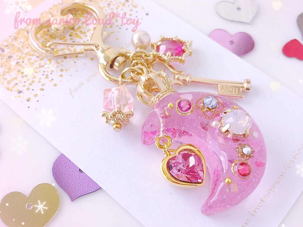 pink💓Heartお月さまチャームの画像2