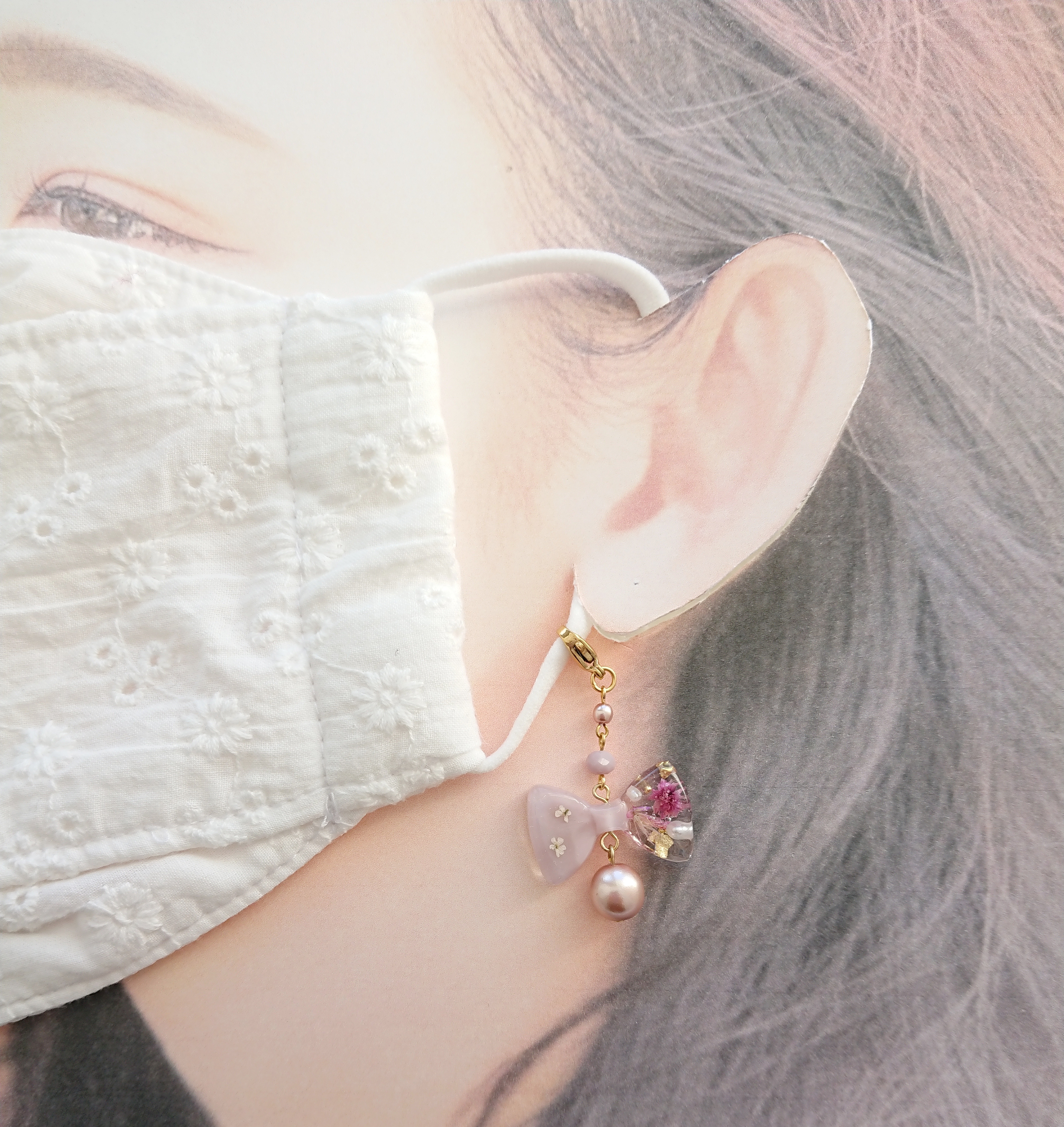 フラワーリボン マスクチャームの画像2