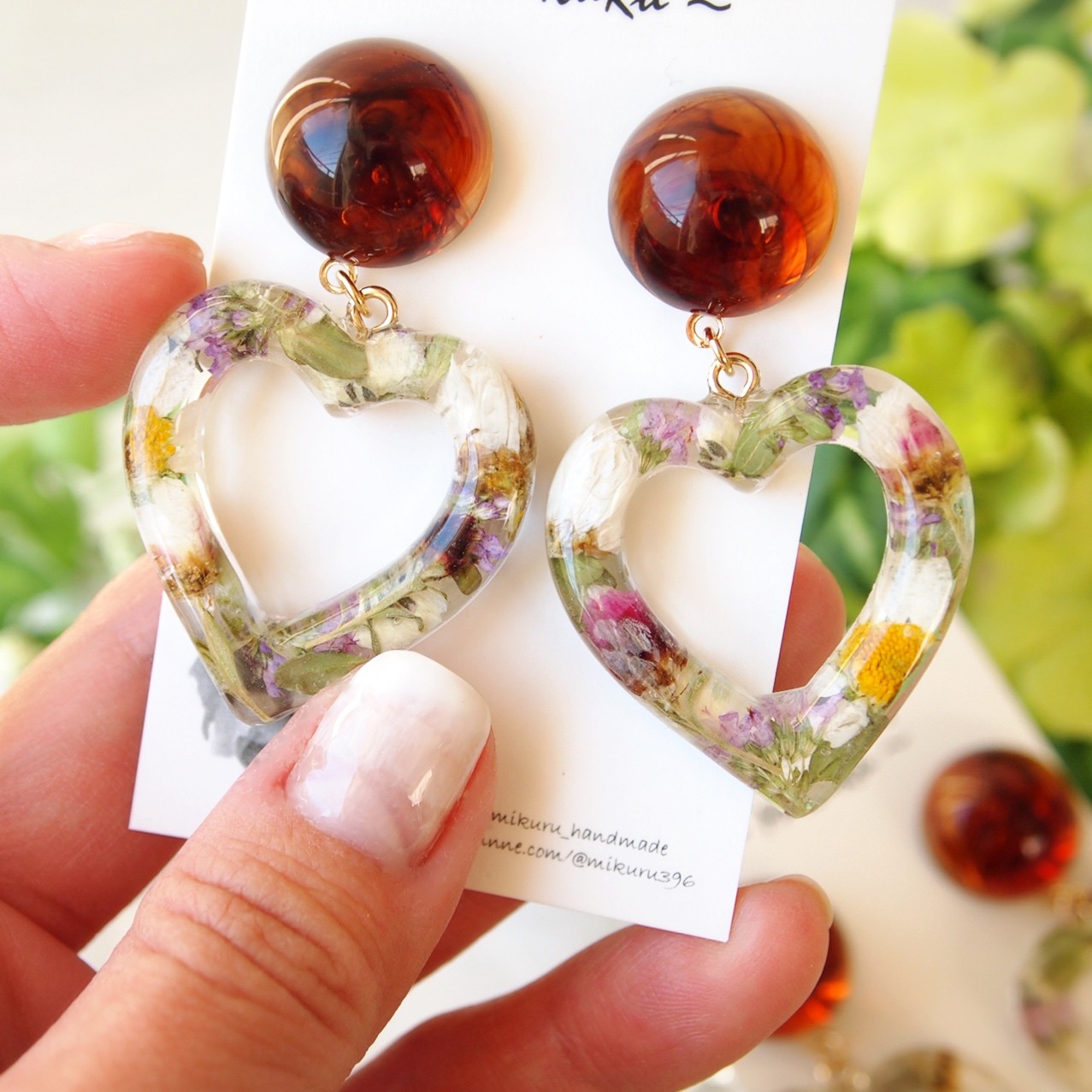 くり抜きハートナチュラル ピアス/イヤリングの画像2