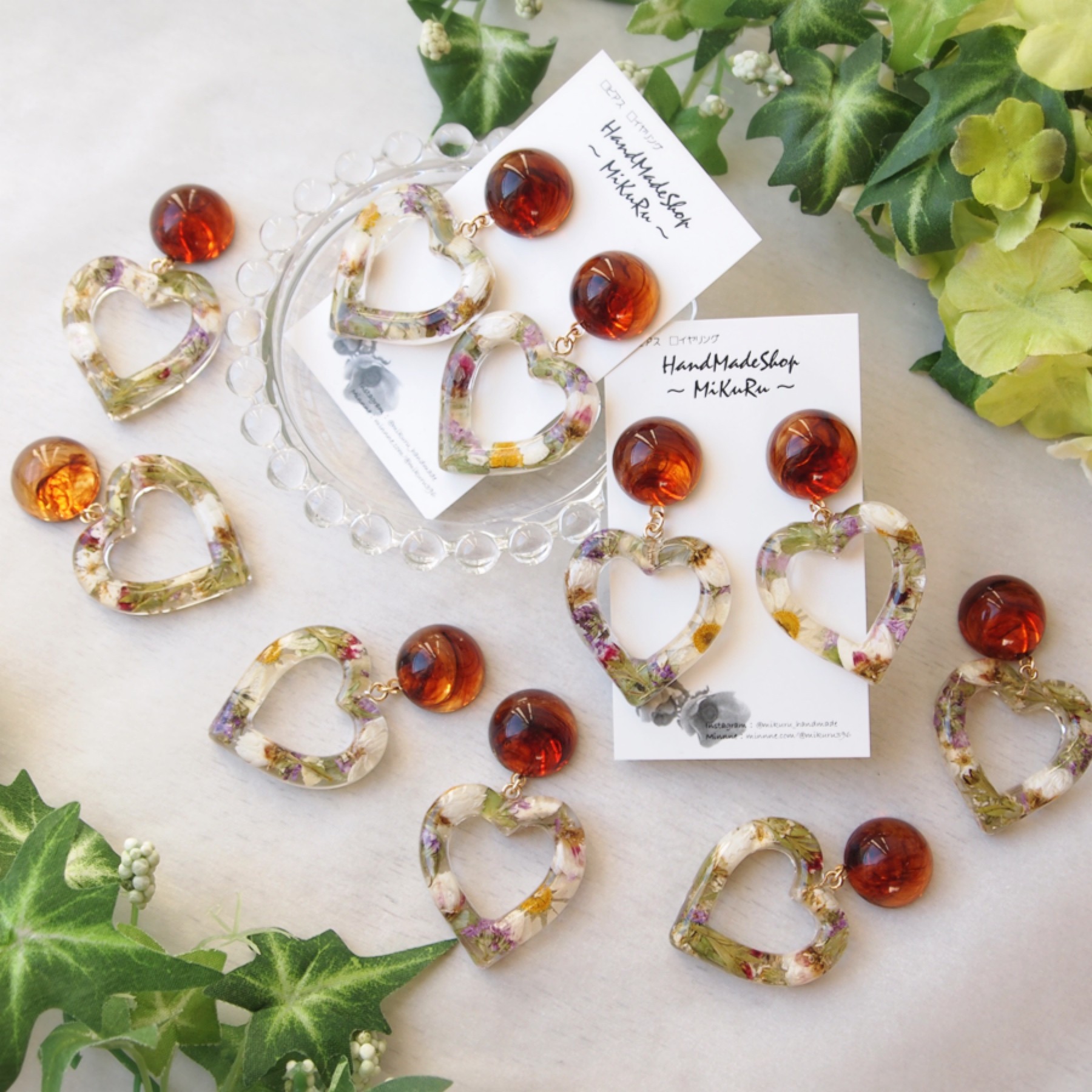 くり抜きハートナチュラル ピアス/イヤリングの画像3