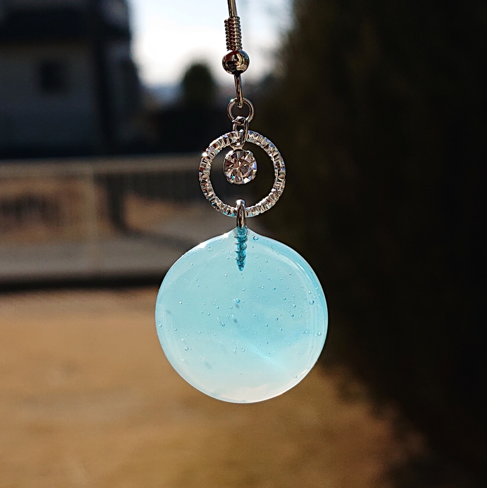 あの日見た青空｡*ﾟ円型レジンピアス・イヤリングの画像6