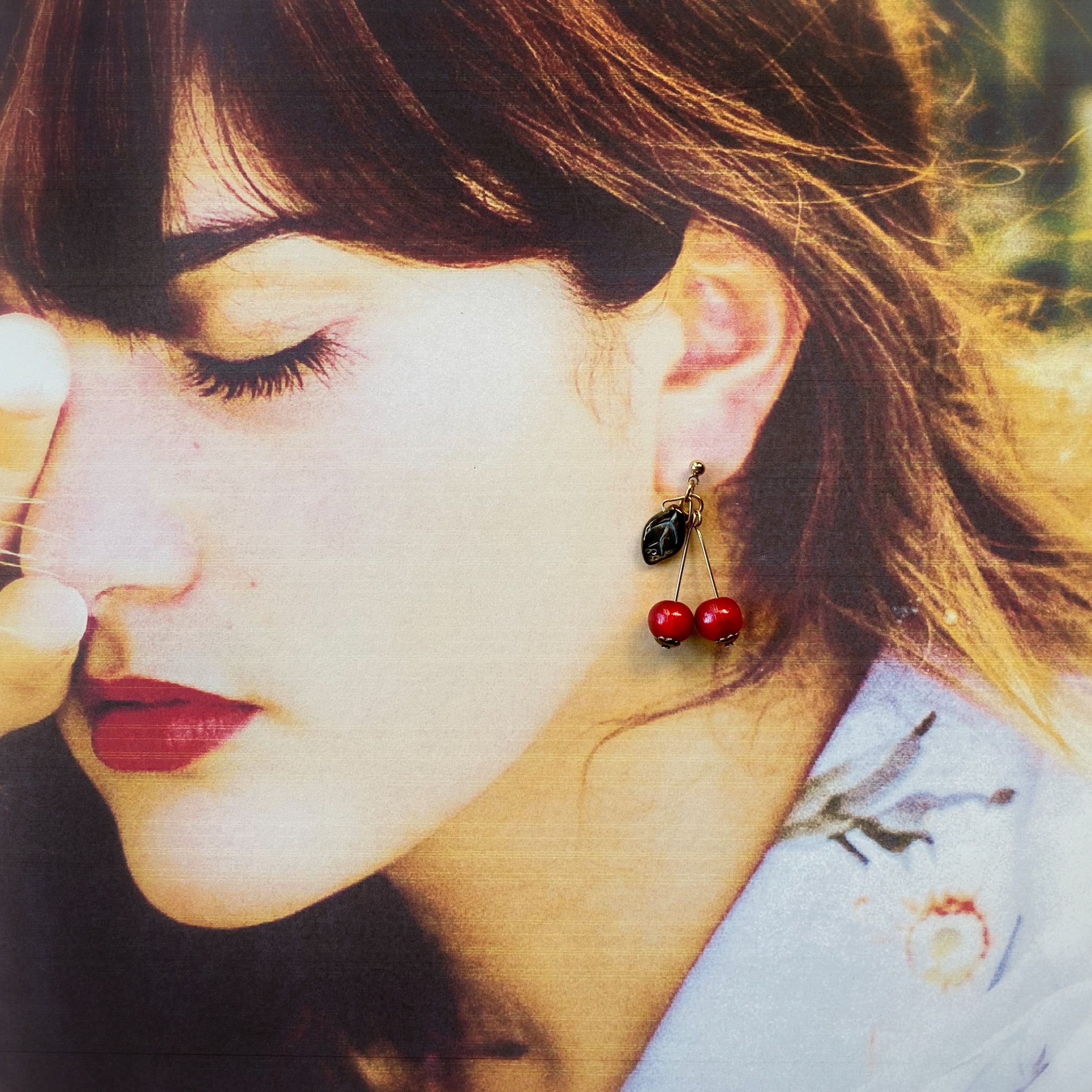 Woody𖦊チェリー(ピアス/イヤリング)の画像4