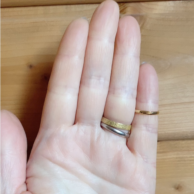 カフェオレカラーのアゲートスライスリング♡の画像3