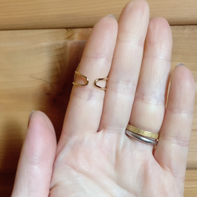 カフェオレカラーのアゲートスライスリング♡の画像3