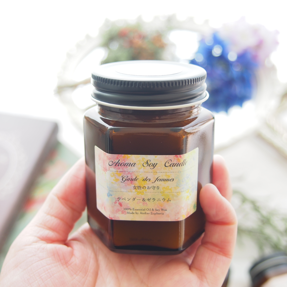 天然精油　ふわっと香るアロマソイキャンドル　【5種類の香りから選べます】の画像8