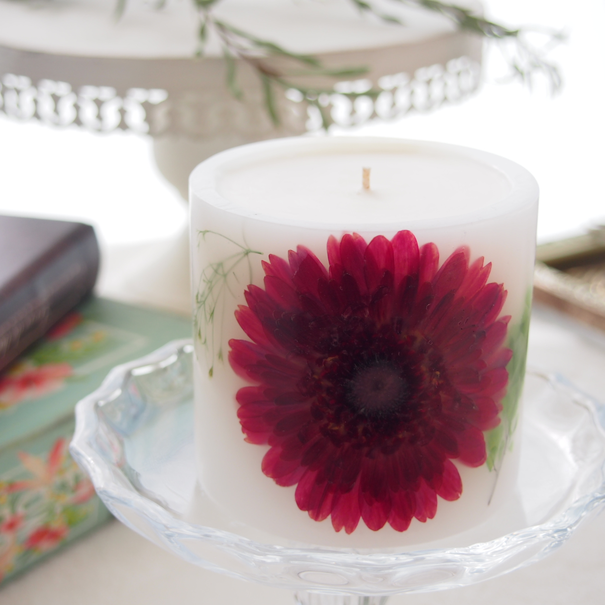 ◆春待ちキャンドル◆　ガーベラが主役のボタニカルキャンドル　ウェディング/プレゼント/お祝いや感謝の気持ちに・・・の画像3