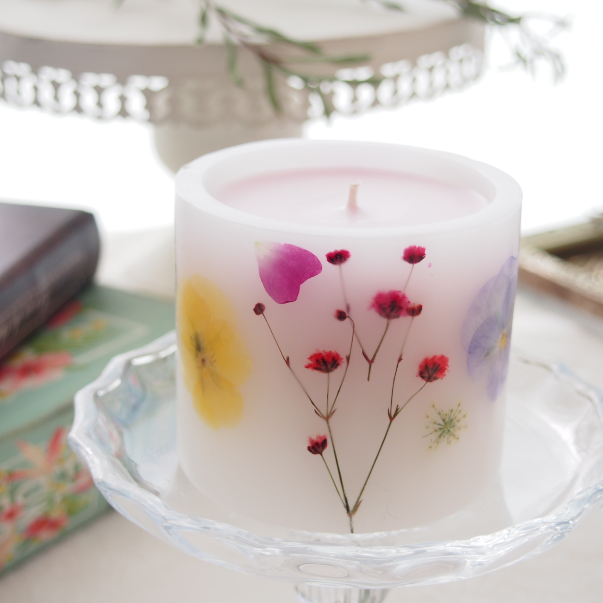 ◆春待ちキャンドル◆　スプリングカラーのボタニカルキャンドル　ウェディング/プレゼント/お祝いや感謝の気持ちに・・・の画像2