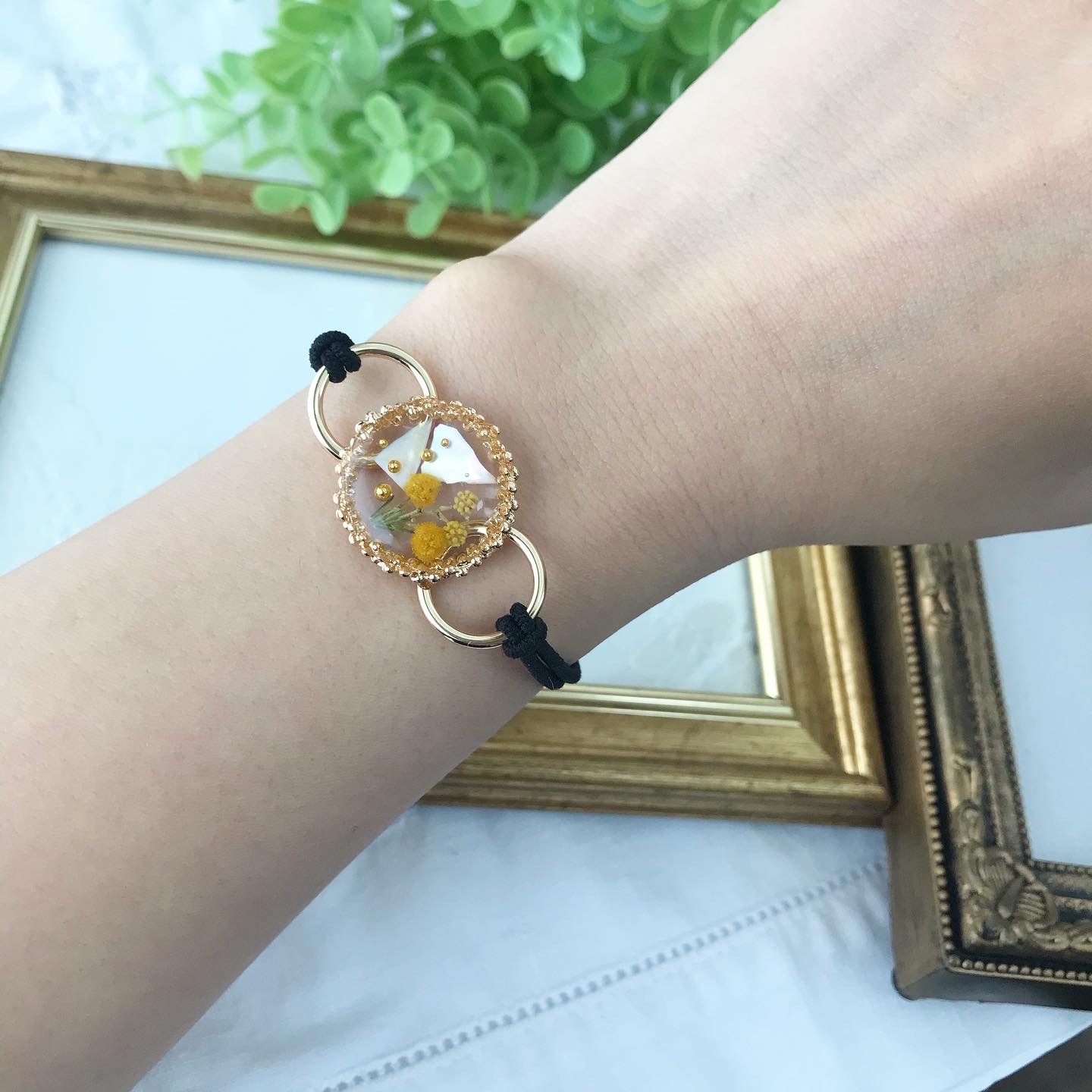 ミモザのヘアゴムブレス𓆸𓆸の画像2