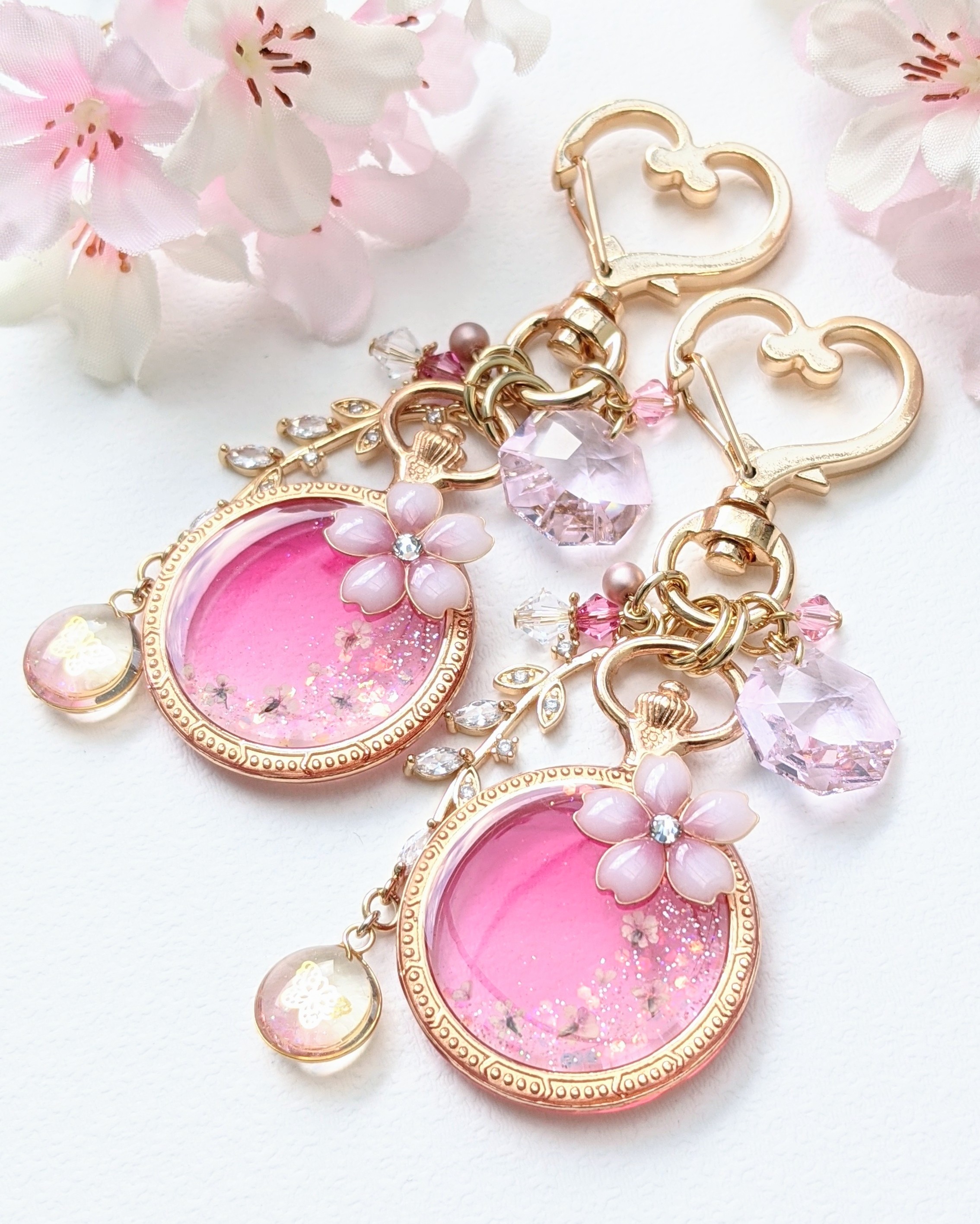 桜舞う小さな懐中時計キーホルダー.｡*🌸の画像3