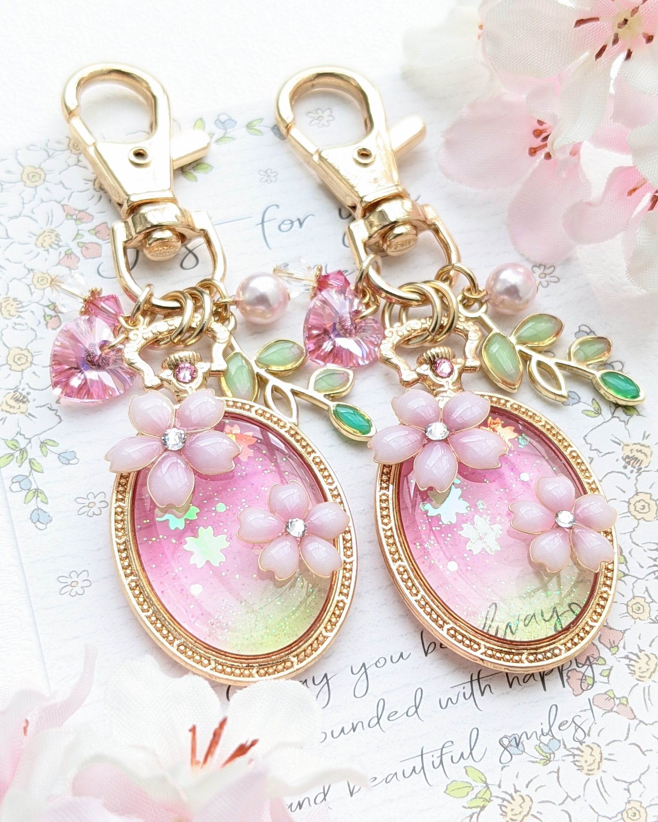 桜景色のオーバル懐中時計｡*🌸の画像3