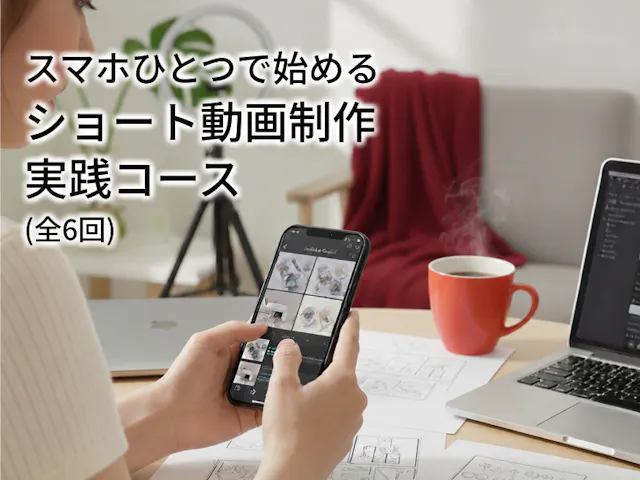 スマホひとつで始める！ショート動画制作テクニック実践コース