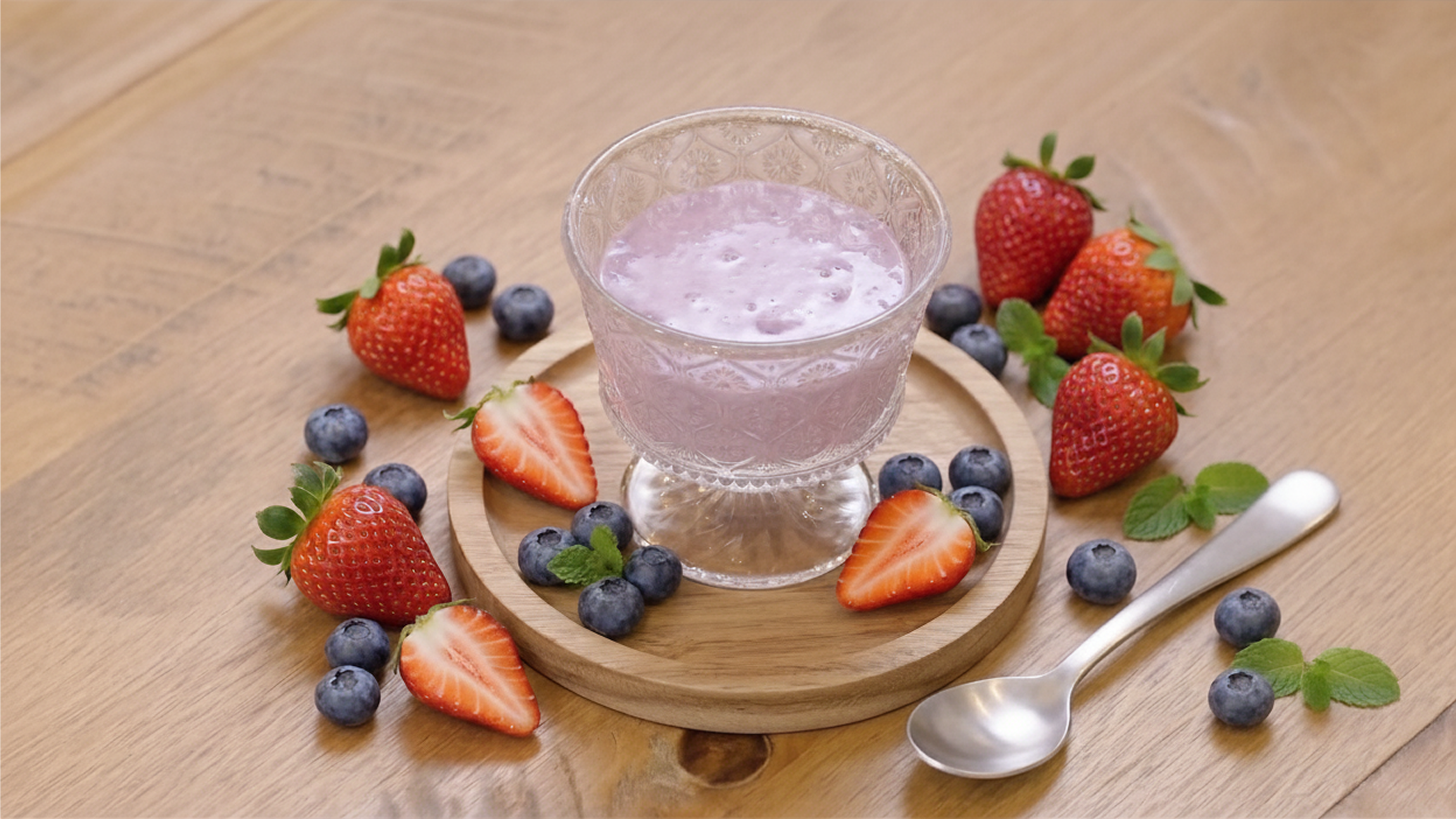 ドリンク＆フルーツを楽しもうの画像