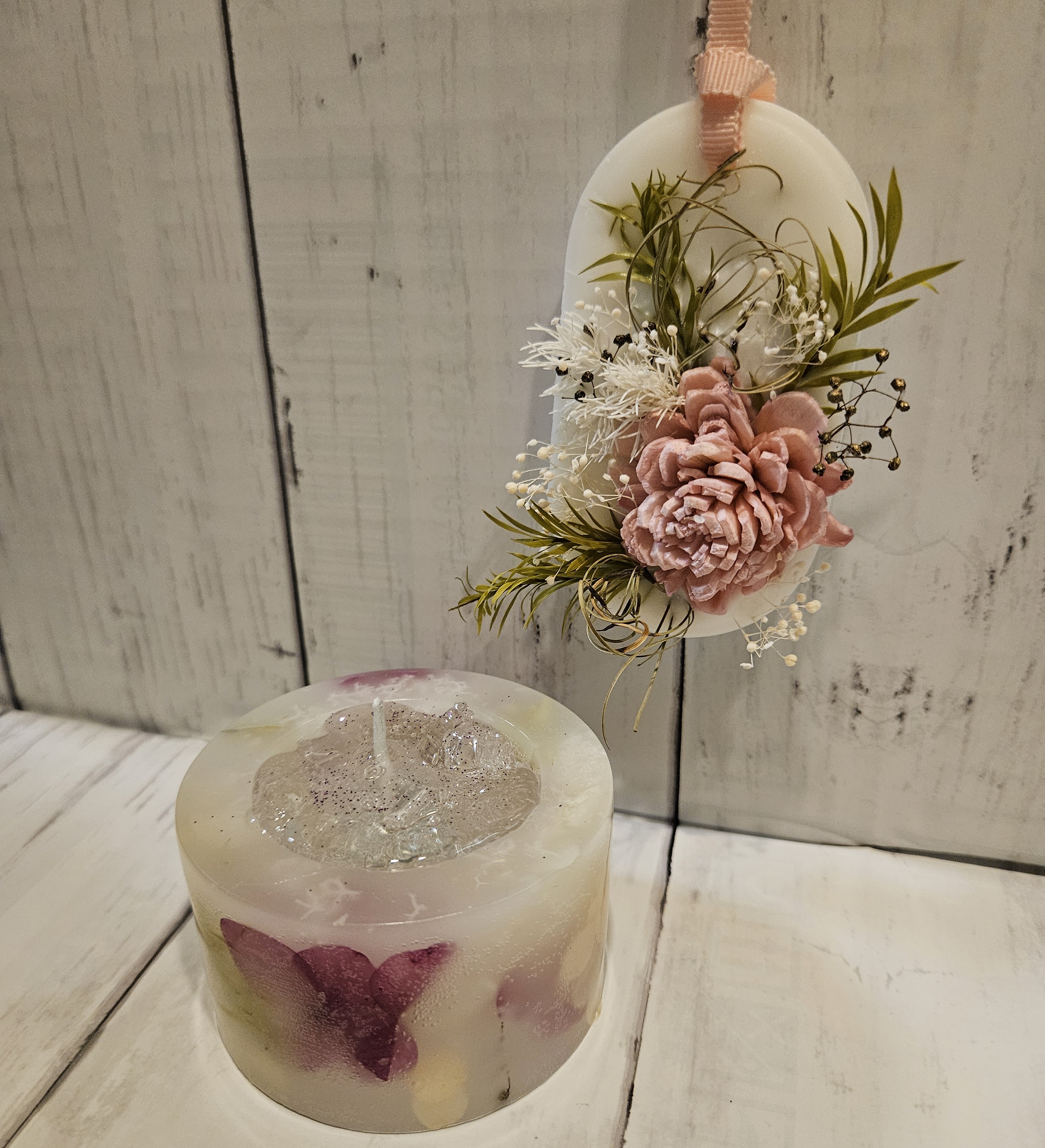 キャンドル体験「癒しのボタニカルキャンドルコース(2種)」を受講したAllyさんの作品