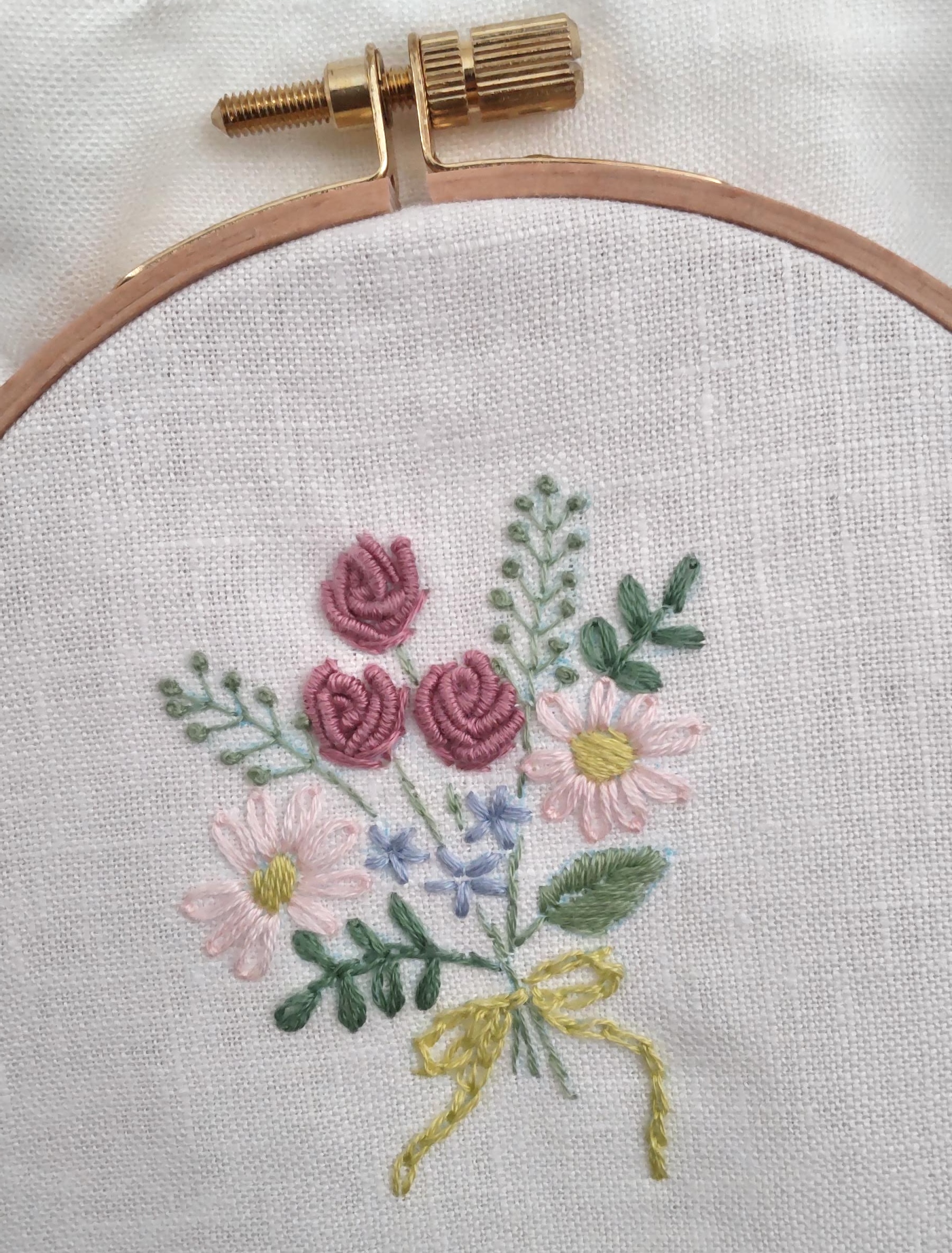  はじめての刺繍入門コースを受講したE.Eさんの作品