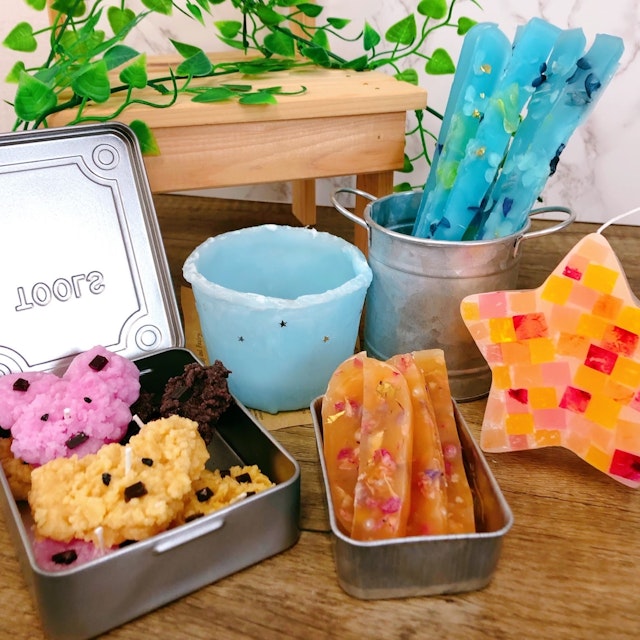 親子で作れる!ゆめかわいいキャンドル講座を受講したブルームさんの作品