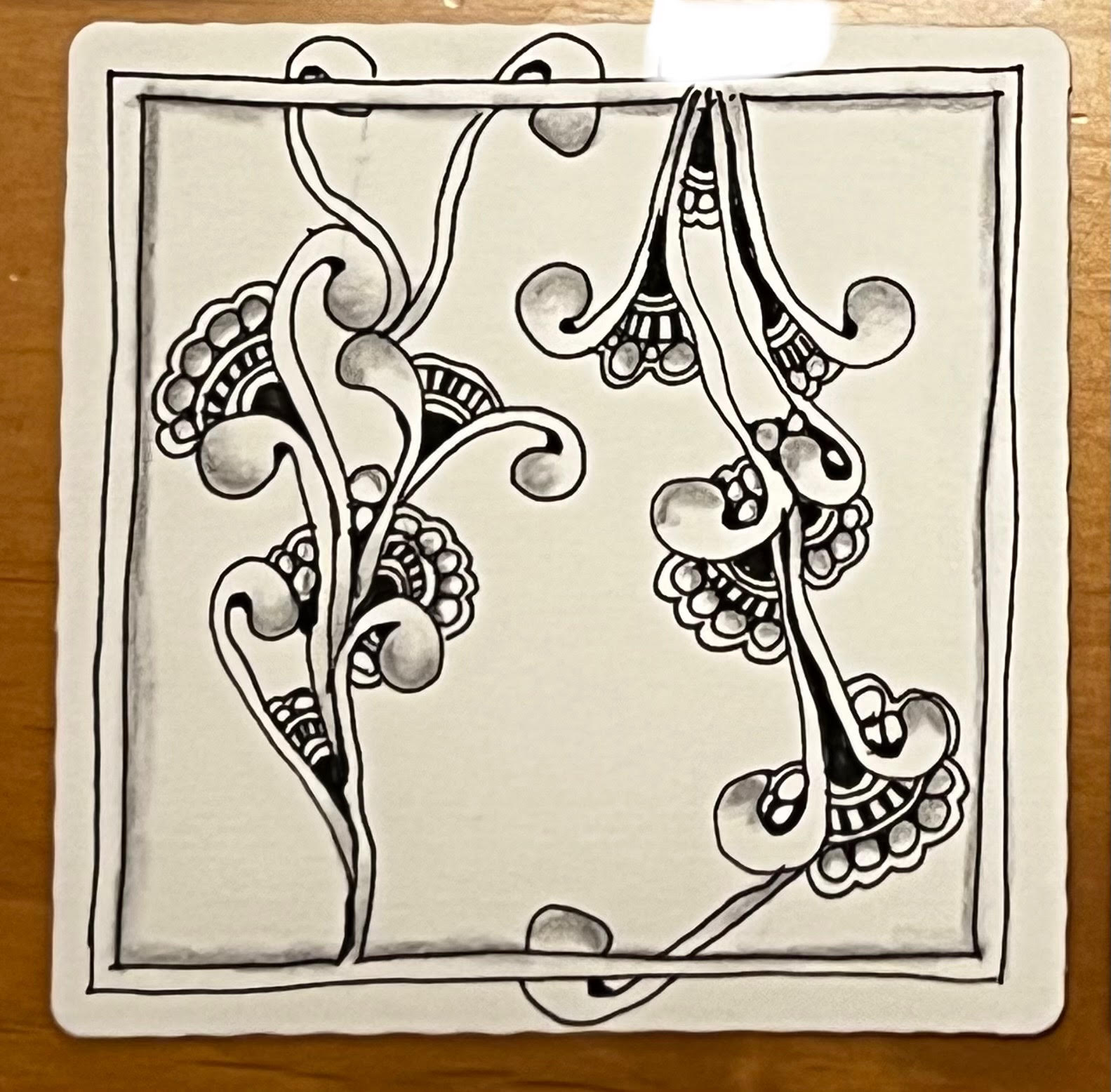 はじめて描く、癒しのゼンタングル講座を受講した80262さんの作品