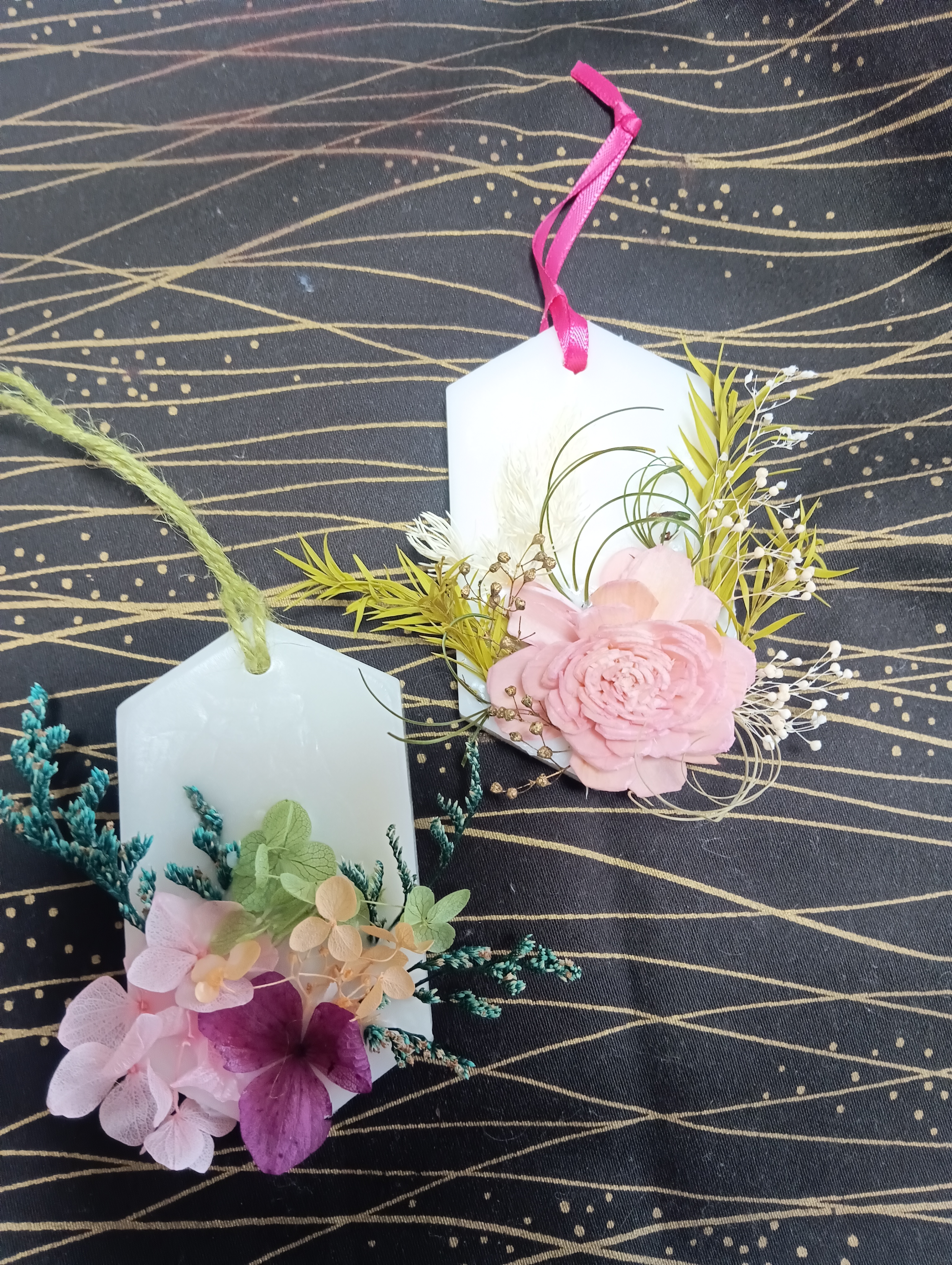 キャンドル体験「癒しのボタニカルキャンドルコース(2種)」を受講したさくらさんの作品