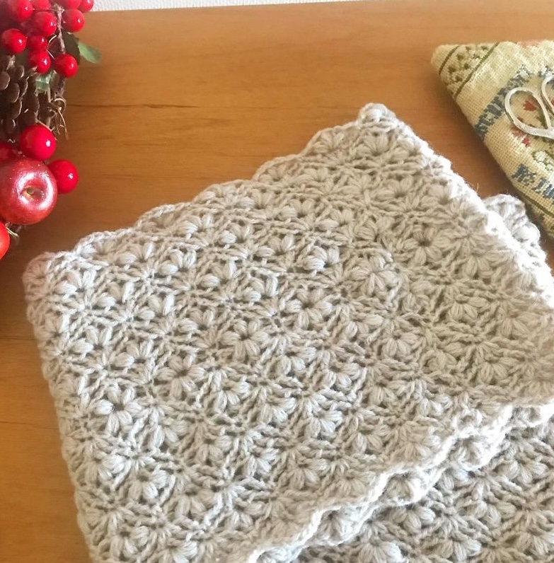 かぎ針編み 松編みスヌードの作り方【PDF模様部分編み図付き】を受講したjunkoさんの作品