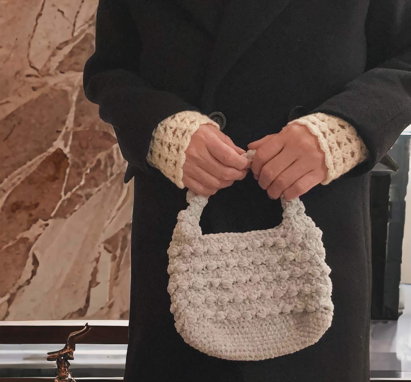 かぎ針編み  ぽこぽこバッグの編み方【PDF補足編み図付】を受講したyumirinsgramさんの作品