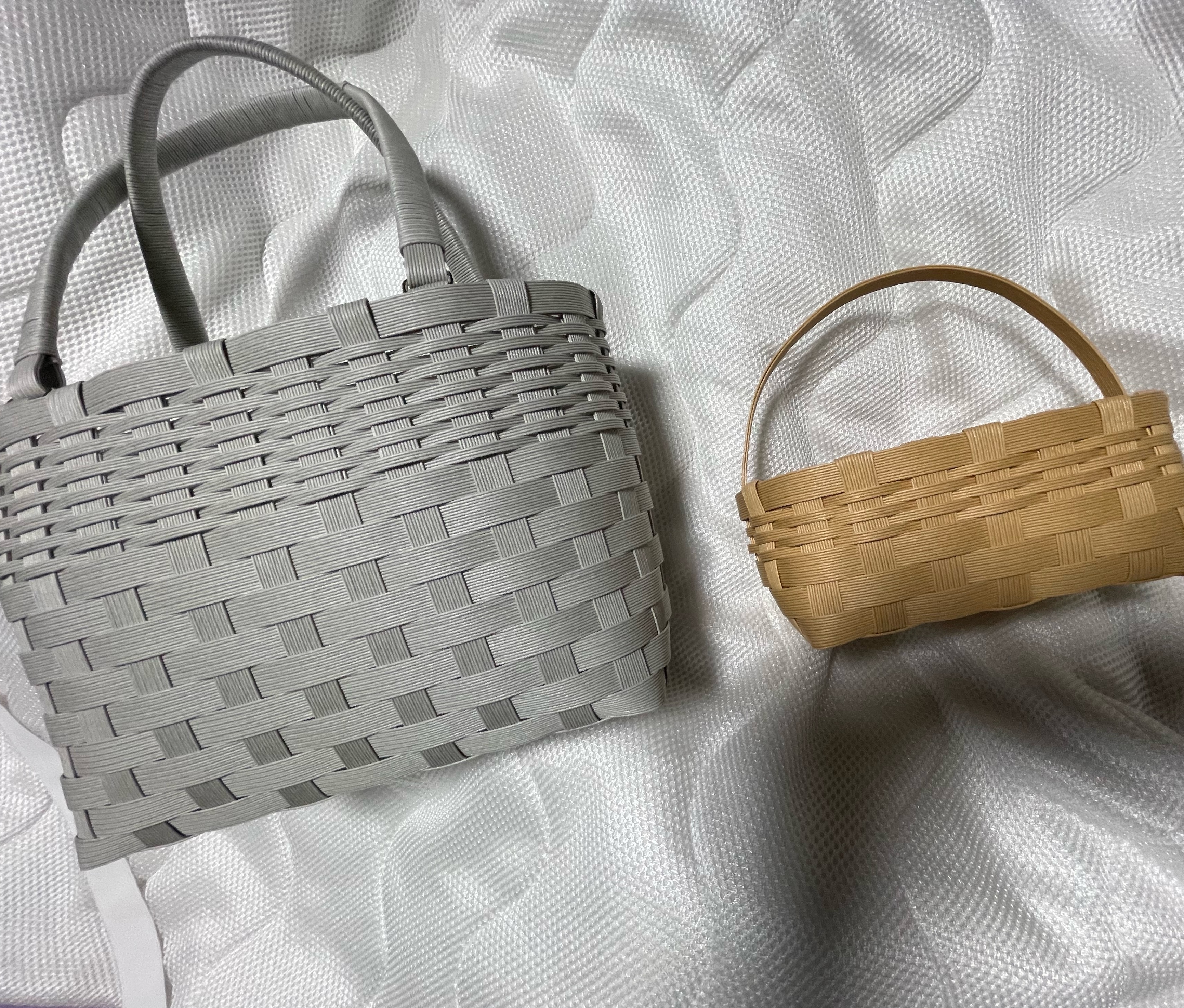基礎から学ぶ、紙バンドのかごバッグ講座（小さめサイズ）を受講したaim0616さんの作品