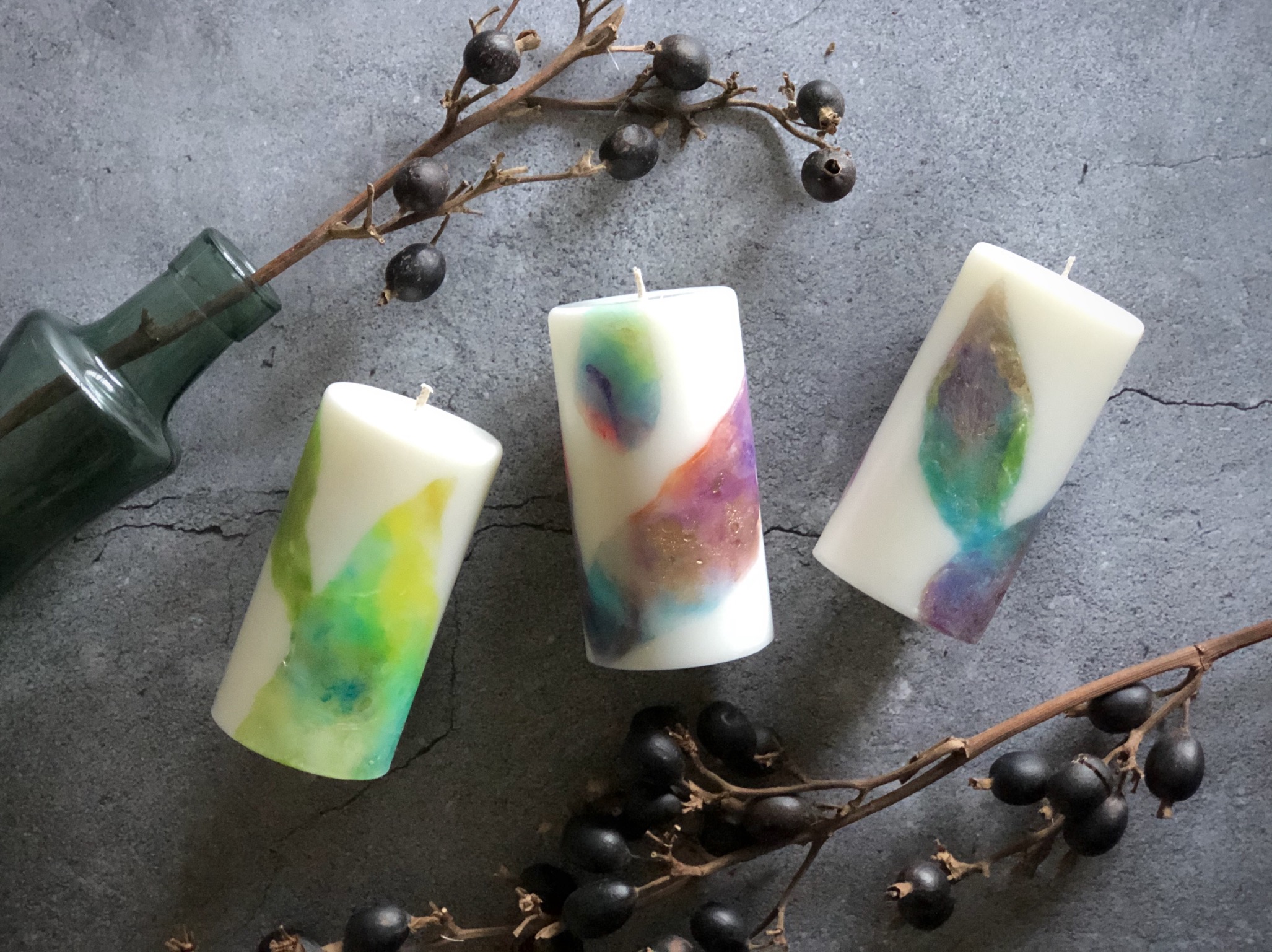 Design Candle"tie-dye" /デザインキャンドル タイダイ柄の作り方