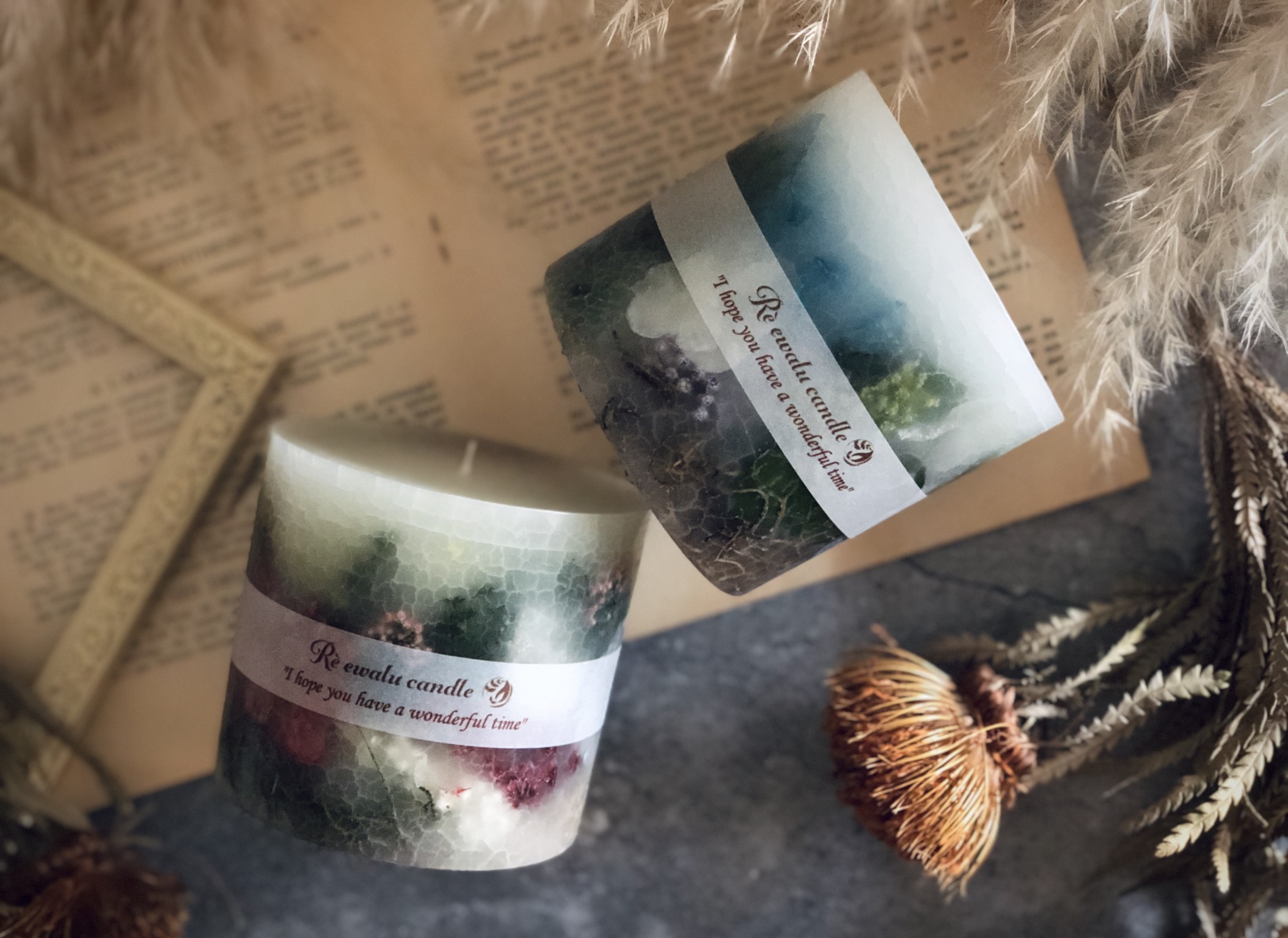 Antique Botanical Candle / アンティーク ボタニカルキャンドルの作り方の紹介画像1