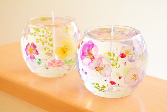 押し花ジェルキャルドルの作り方