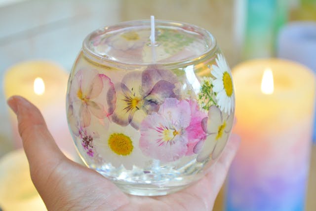 押し花ジェルキャルドルの作り方