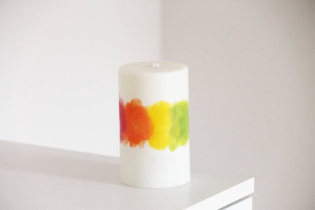 虹色キャンドルの作り方