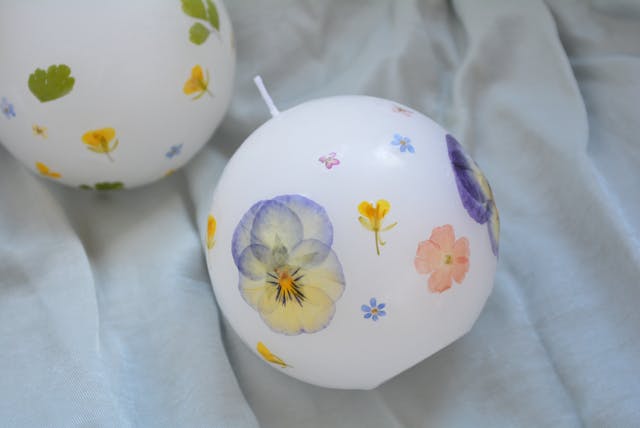 押し花キャンドルの作り方