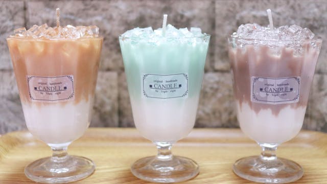 caffe llatte  candleの作り方